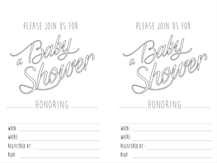 Free Printable Neutral Baby Shower Invite