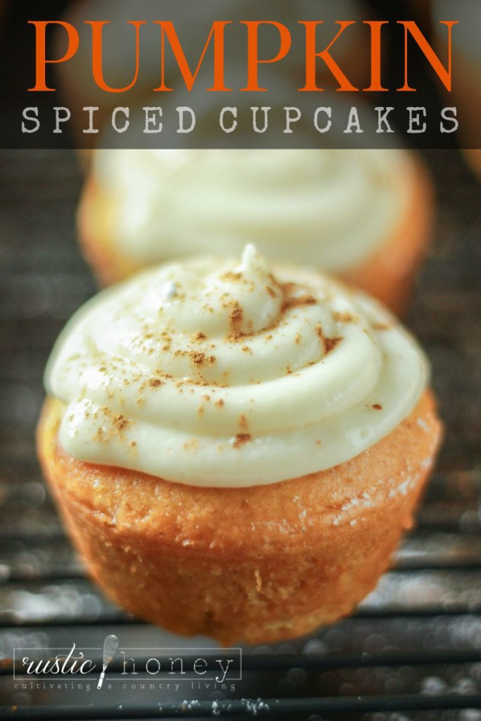 Pumpkin Spice Cupcakes & Cream Cheese Frosting