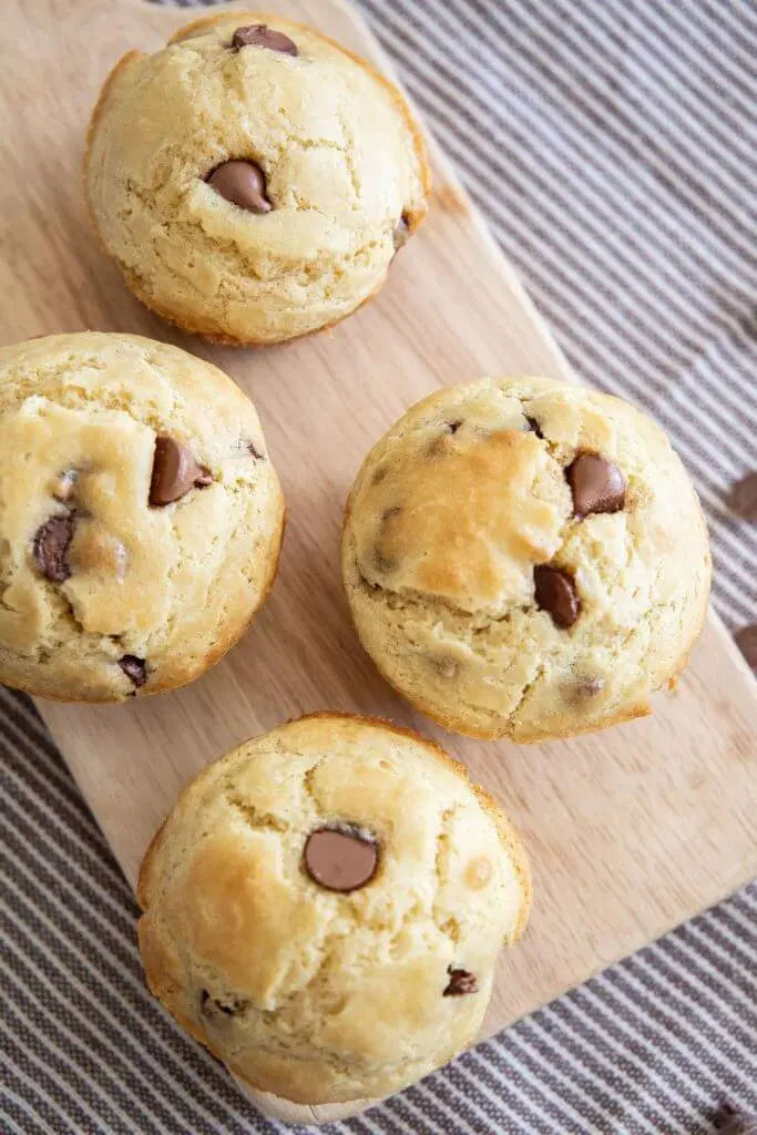 sourdough chocolate chip muffins